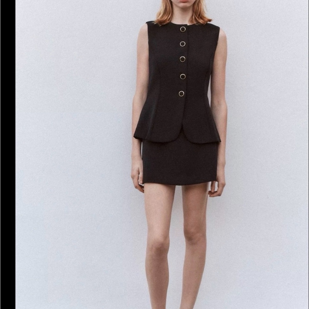 Zara Black Sleeveless Jumpsuit